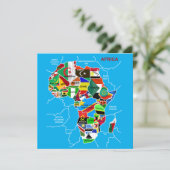Carte de l'Afrique avec drapeaux (Debout devant)