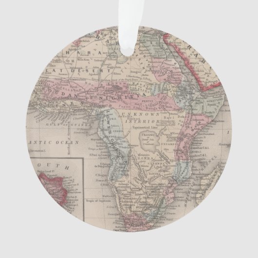 Carte de l'Afrique avec la Ste.Hélène (devant)
