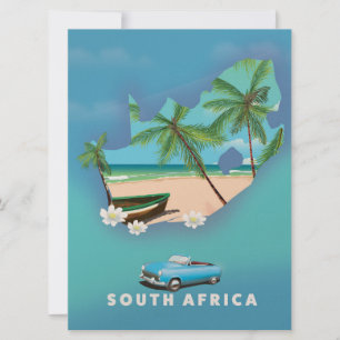 Carte de l'Afrique du Sud Illustration affiche voy