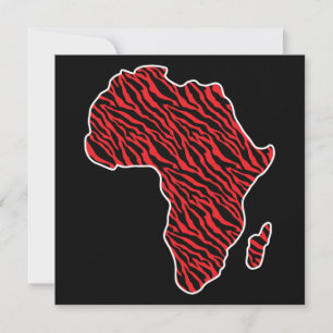 Carte de l'Afrique Fierté africaine Zèbre modèle