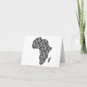 Carte de l'Afrique Fierté africaine Zèbre modèle