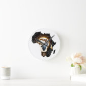 Carte de l'Afrique horloge murale conçue (Maison)