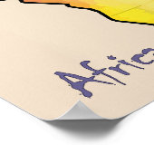 Carte de l'Afrique Imprimer, Poster de valeur Papi (Coin)