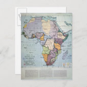 Carte de l'Afrique montrant les limites des traité (Devant / Derrière)