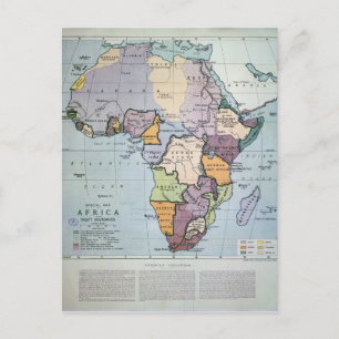 Carte de l'Afrique montrant les limites des traité