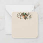 Carte de l'Afrique Motif d'éléments tribaux décora (Devant)