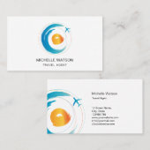 Carte de l'agent de voyage Plage Sun Ocean Vacance (Devant / Derrière)