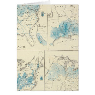 Carte de l'agriculture et de la richesse par coule