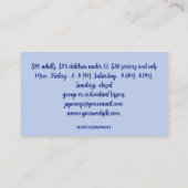 Carte de laissez-passer de leçons de natation modi (Dos)