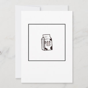 carte de lait de vache, invitation drôle