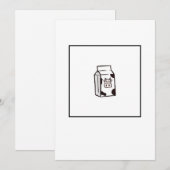 carte de lait de vache, invitation drôle (Devant / Derrière)