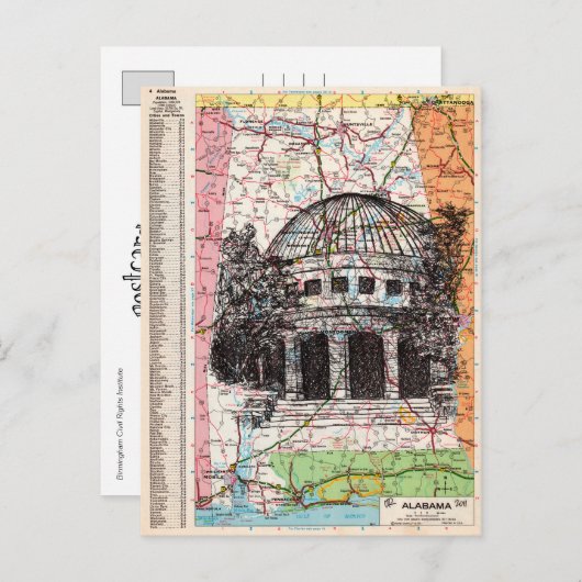 Carte de l'Alabama (Devant / Derrière)