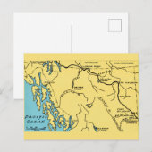 Carte de l'Alaska Carte Postale Vintage (Devant / Derrière)