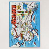 Carte de l'Alaska Puzzle 20x30 (Vertical)