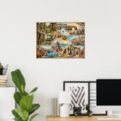 Carte de l'ambiance de Santa Cruz – Impression d'a (Bureau à domicile)