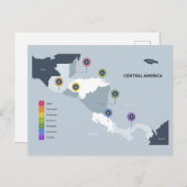 Carte de l'Amérique centrale (Devant / Derrière)