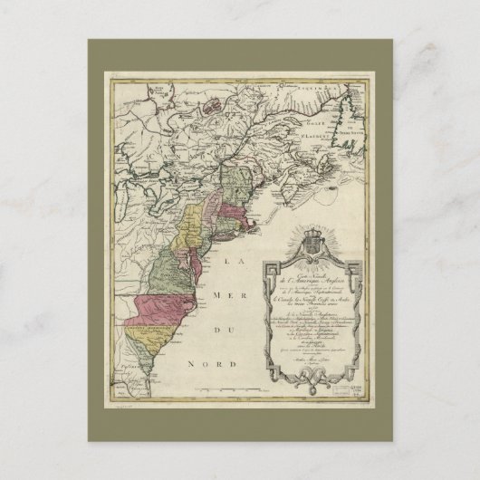 Carte de l'Amérique coloniale par Matthaus Lotter  (Devant)