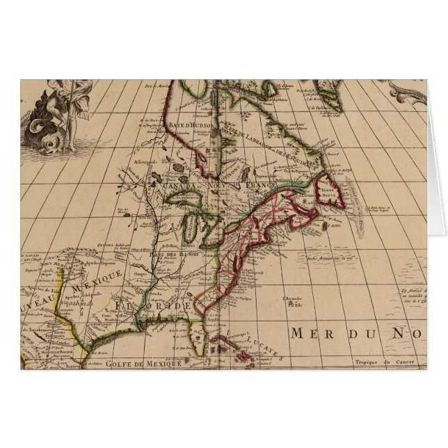 Carte de l'Amérique du Nord 2 (Devant horizontal)