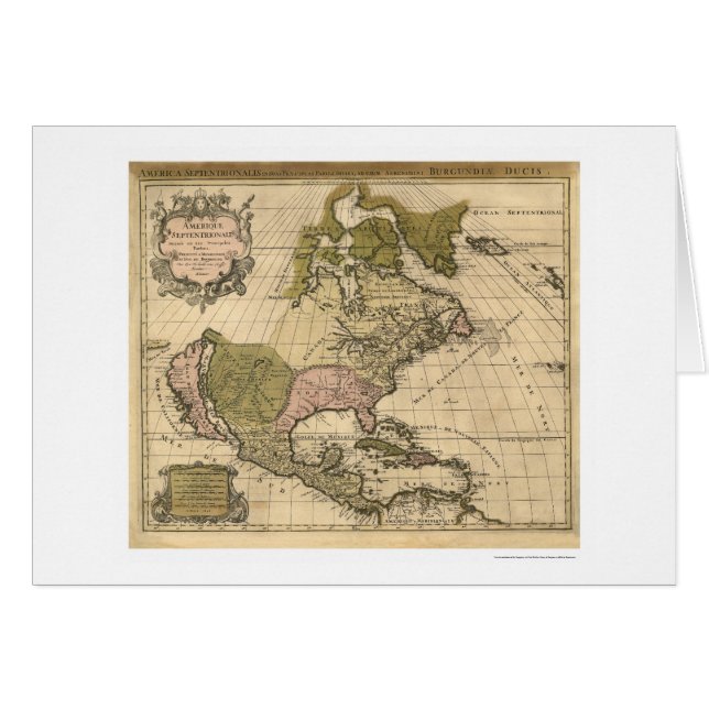 Carte de l'Amérique du Nord par Alexis Hubert (Devant horizontal)