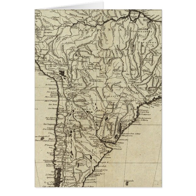 Carte de l'Amérique du Sud (Devant)