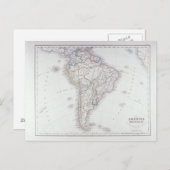 Carte de l'Amérique du Sud (Devant / Derrière)