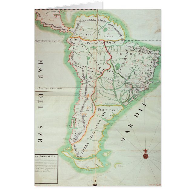 Carte de l'Amérique du Sud, 1777 (Devant)