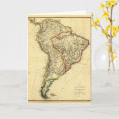 Carte de l'Amérique du Sud 1817 (Fleur jaune)