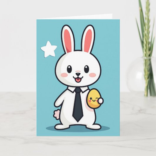 Carte de l'ami lapin joyeux (Devant)