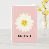 Carte de l'amie florale douce (Fleur jaune)