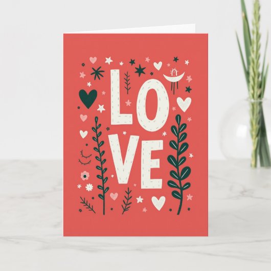 Carte de l'amour du folklore rouge (Devant)