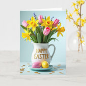 Carte de lanceur de printemps floral (Fleur jaune)