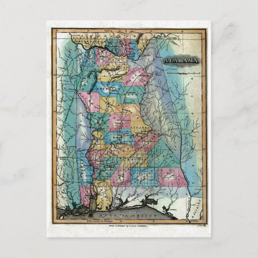 Carte de l'Ancien Alabama 1826 (Devant)