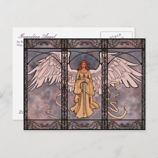 Carte de l'ange gardien (Devant / Derrière)