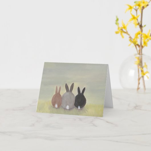 Carte de lapin (Fleur jaune)