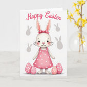 Carte de Lapin à Points (Fleur jaune)