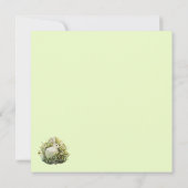 Carte de lapin blanc et de fleurs (Dos)