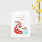 Carte de Lapin d'Amour (Fleur jaune)