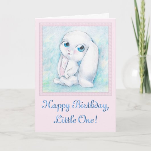 Carte de lapin d'anniversaire (Devant)