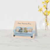 Carte de lapin de Bunny pour l'anniversaire de mar (Fleur jaune)