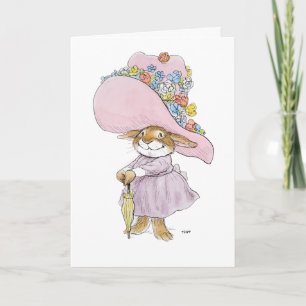 Carte de lapin de capot de Pâques