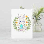 Carte de lapin de Pâques (Debout devant)
