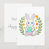 Carte de lapin de Pâques (Devant / Derrière)