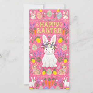 Carte de lapin de Pâques joyeux
