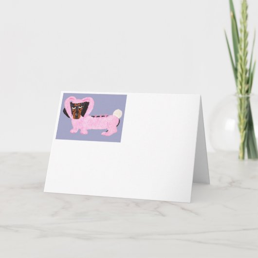 Carte de lapin de Pâques teckel noir et feu (Devant)
