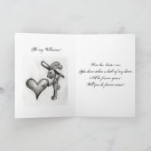 Carte de lapin de Valentine (blanche) (Intérieur)