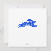 Carte de lapin Delft et Tulips (Dos)