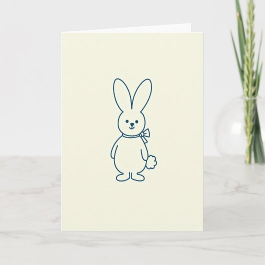 Carte de lapin en découpure (Devant)