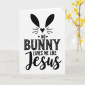 Carte de Lapin Jésus M'aime (Fleur jaune)