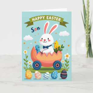 Carte de Lapin Joie de Printemps