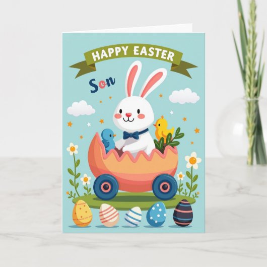 Carte de Lapin Joie de Printemps (Devant)